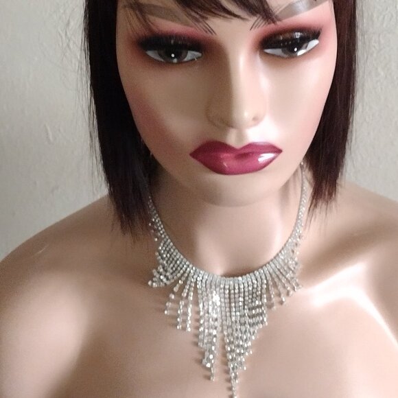 Luxury Rhinestone Statement Necklace, Blingbling Style, Fashion Personality - Picture 3 of 5